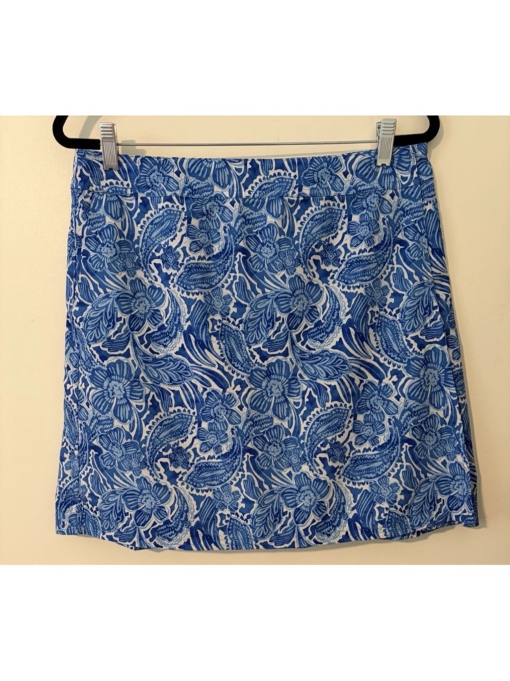 RipSkirt Hawaii Wrap Skirt Happy Blues Print Women's Size L Length 2